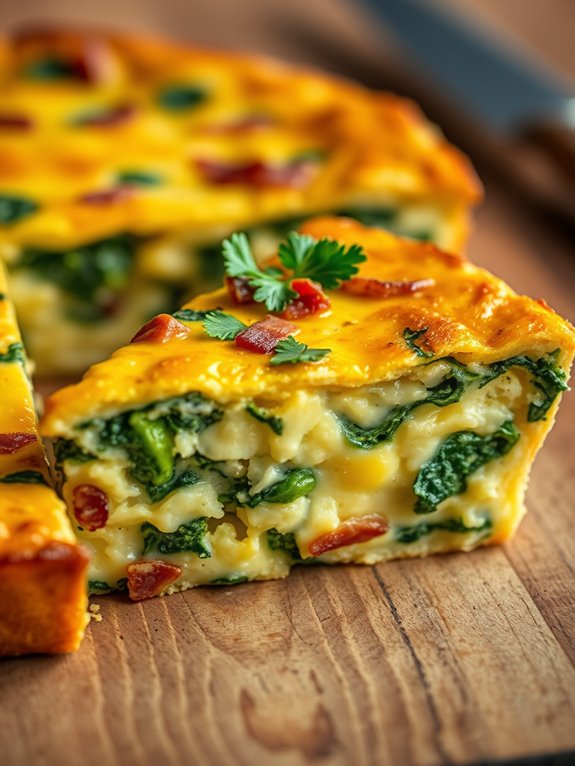 spinach and bacon frittata