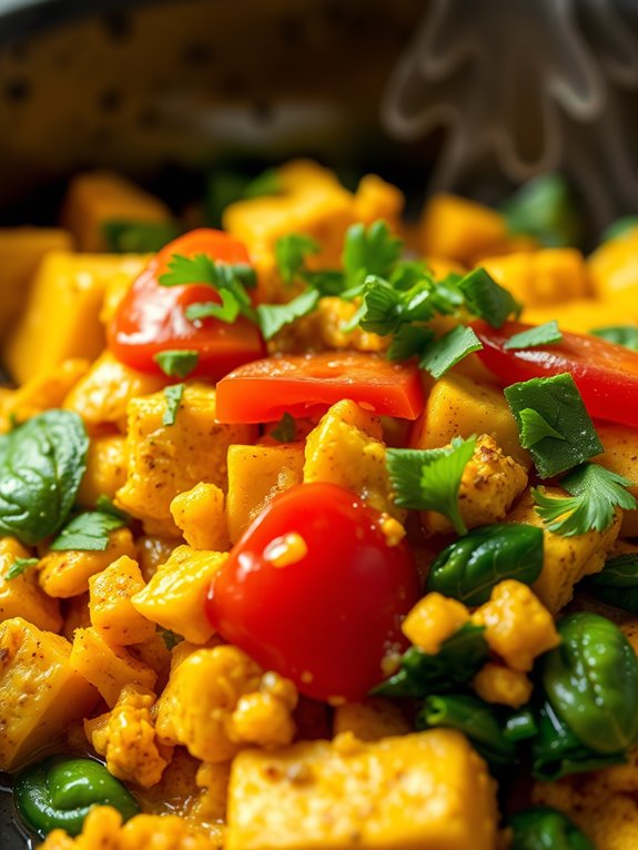 vegetarian tofu breakfast dish