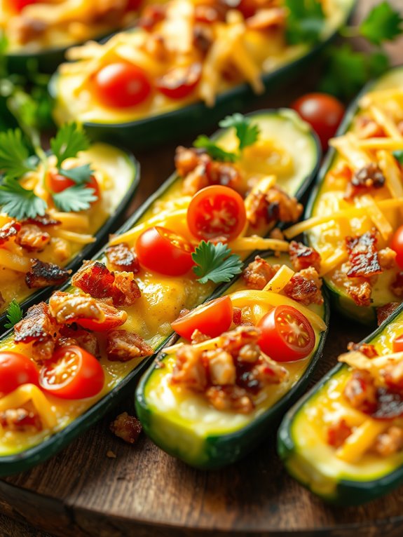 zucchini filled with bacon